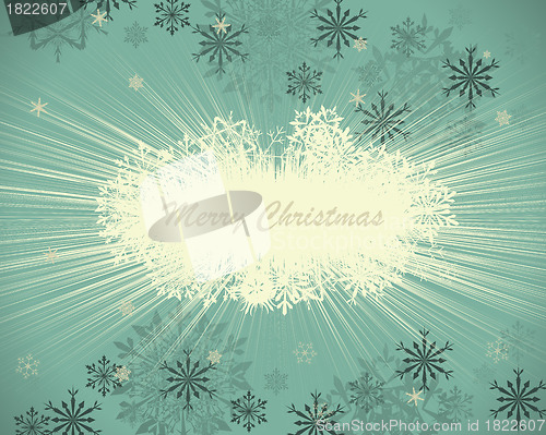 Image of Retro vector Christmas (New Year) card