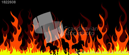 Image of flame horses