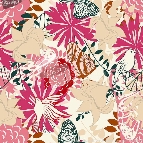 Image of Seamless floral pattern