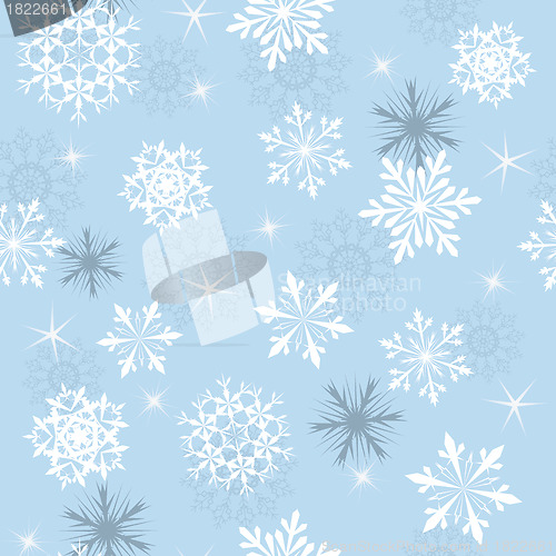 Image of seamless snowflakes background