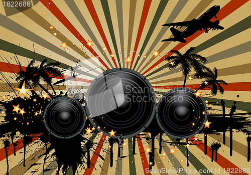 Image of Musical grunge background