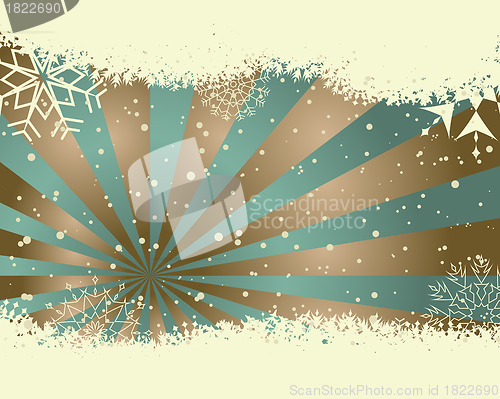 Image of Retro vector Christmas (New Year) card