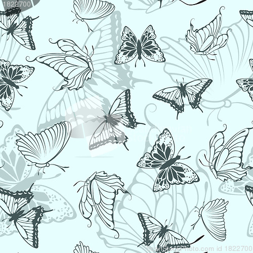 Image of Seamless butterfly pattern