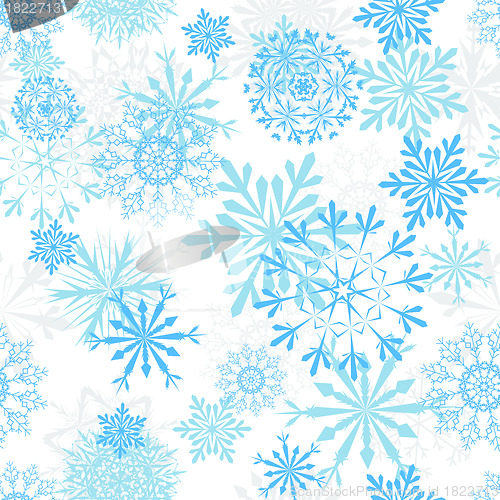 Image of seamless snowflakes background