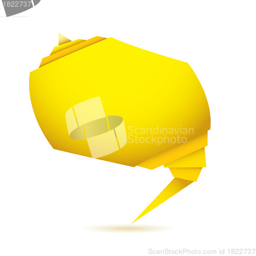 Image of Yellow Origami element