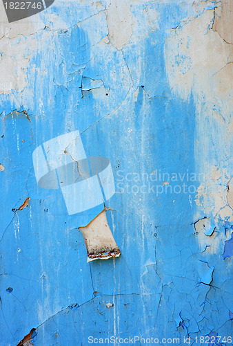 Image of Plaster covered with old shabby  paint