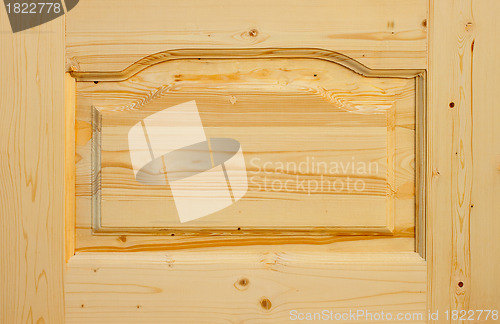 Image of Fragment wooden door made of coniferous tree