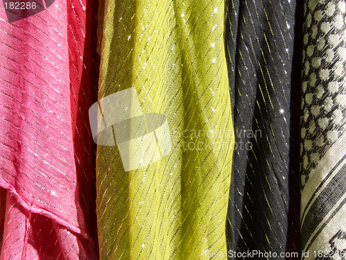 Image of Colorful textile - cloth scarves
