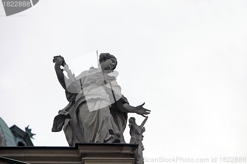 Image of External architectural details of Karlskirche Vienna