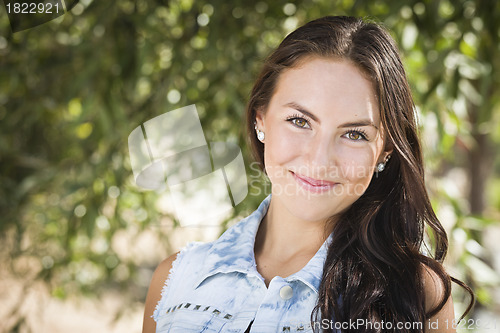 Image of Attractive Mixed Race Girl Portrait