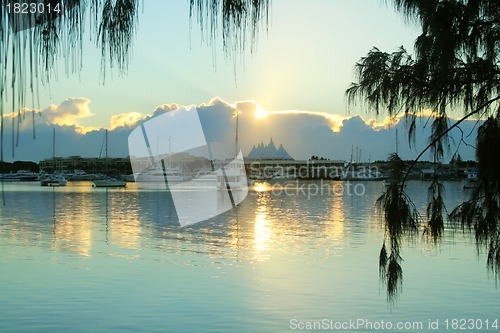 Image of Sunrise Over Marina Mirage