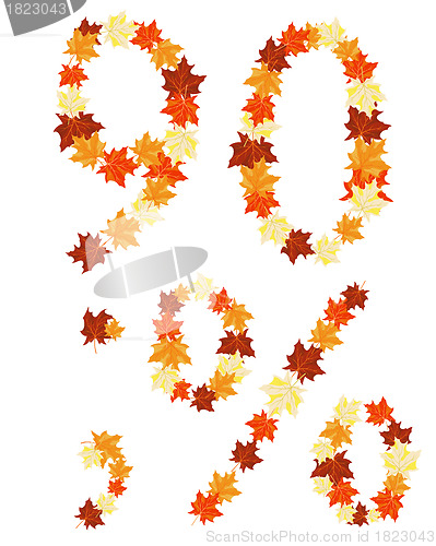 Image of Autumn maples leaves letter