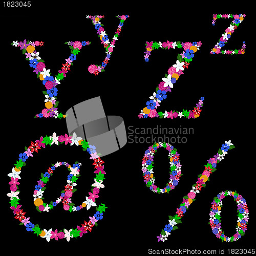 Image of floral alphabet