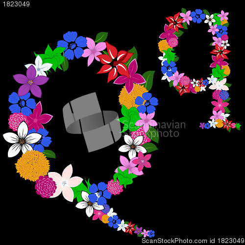 Image of floral letter