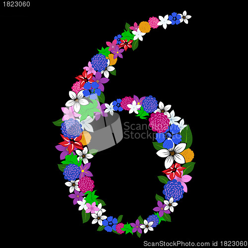 Image of floral numeral