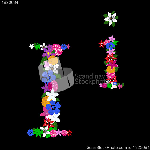 Image of floral letter