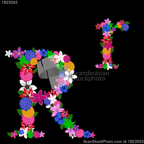 Image of floral letter