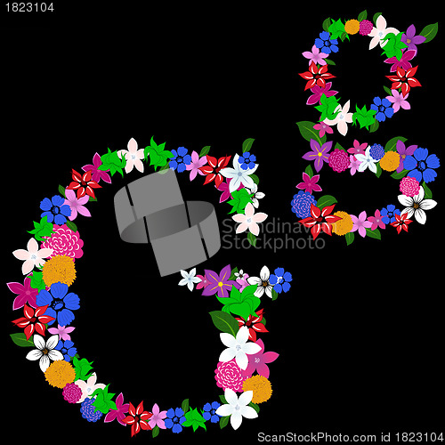 Image of floral letter
