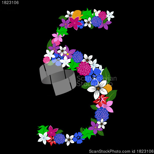 Image of floral numeral