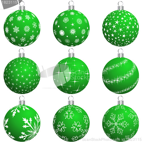 Image of christmas ball set