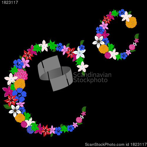 Image of floral letter
