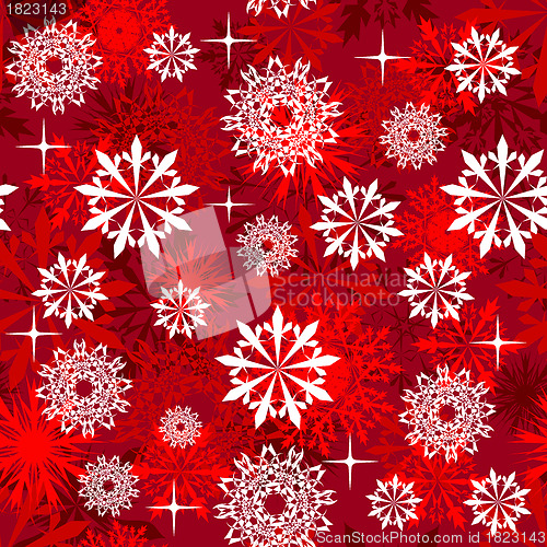 Image of seamless snowflakes background