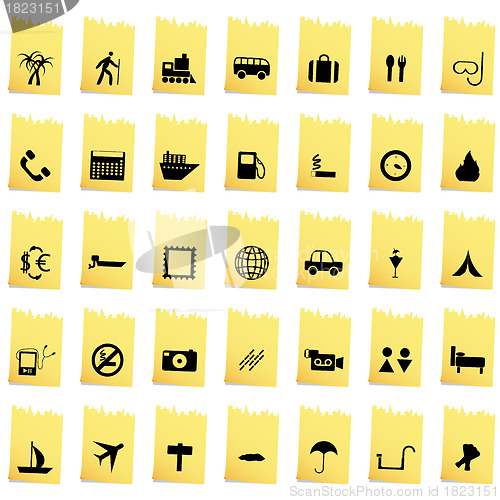 Image of travel icons set