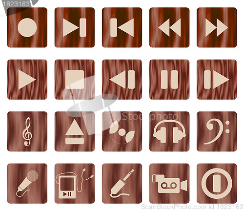 Image of musical icon set