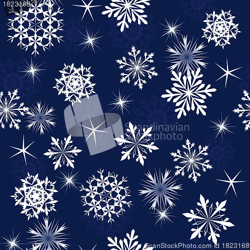 Image of seamless snowflakes background