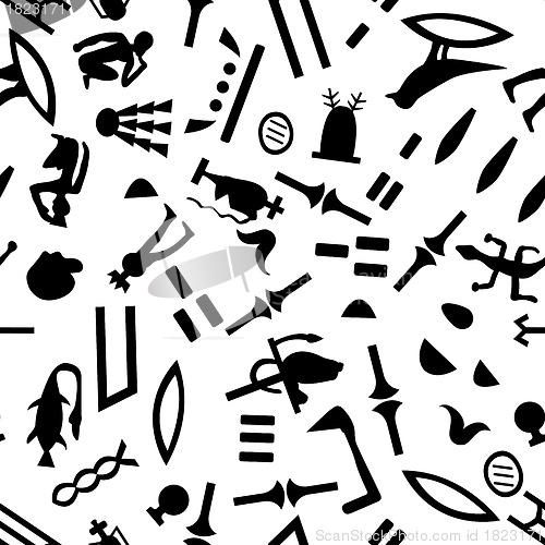 Image of seamless hieroglyphs