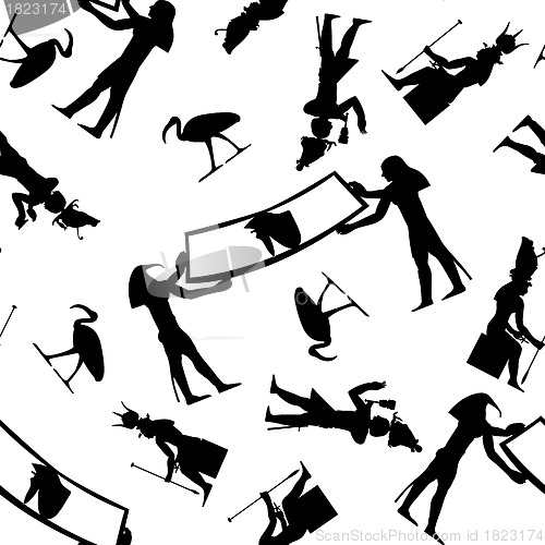 Image of seamless hieroglyphs
