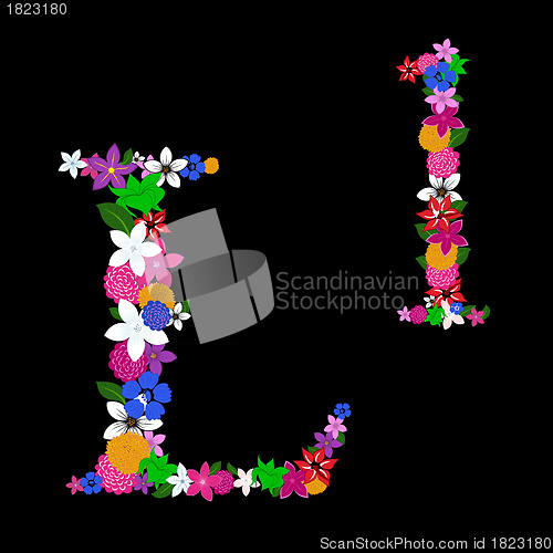 Image of floral letter