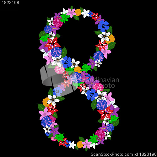 Image of floral numeral