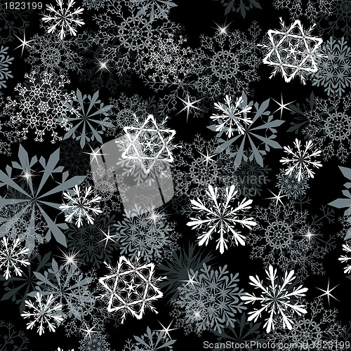 Image of seamless snowflakes background