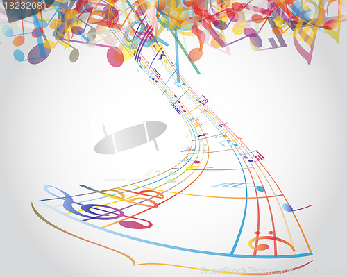 Image of Multicolour  musical notes