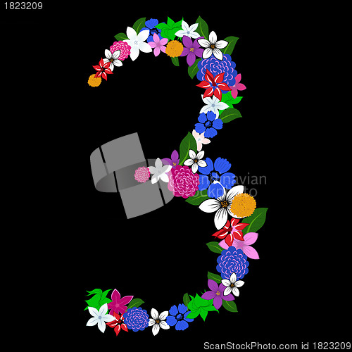 Image of floral numeral