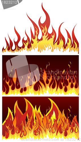 Image of fire background set