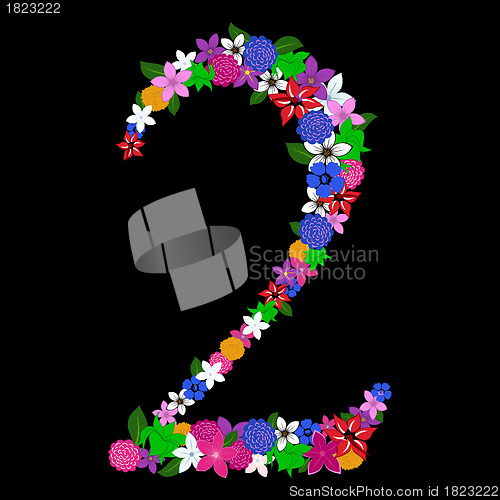 Image of floral numeral