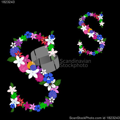 Image of floral letter