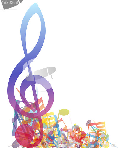 Image of Multicolour  musical notes