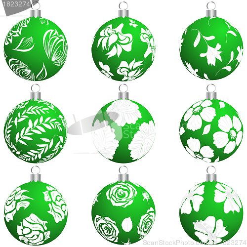 Image of christmas ball set