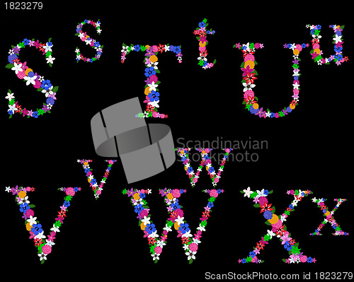 Image of floral alphabet