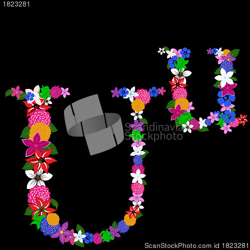 Image of floral letter