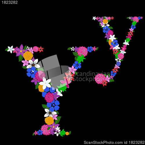 Image of floral letter