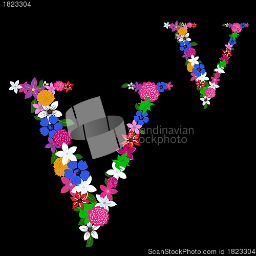 Image of floral letter