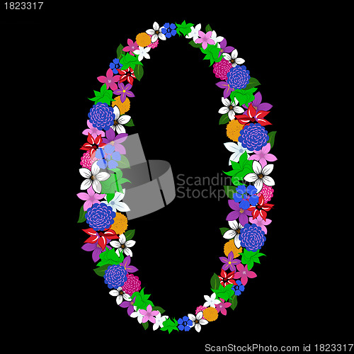 Image of floral numeral