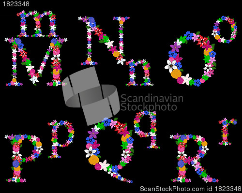 Image of floral alphabet