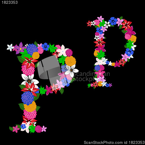 Image of floral letter