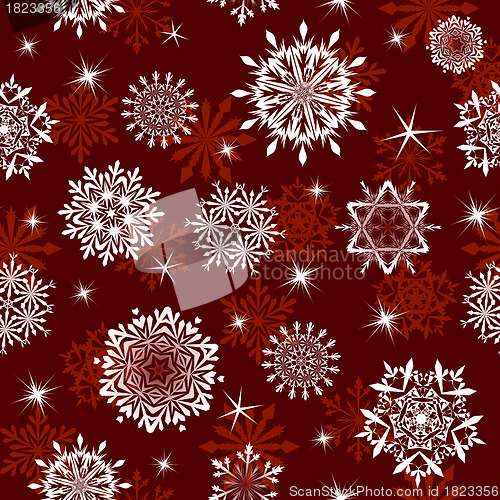 Image of seamless snowflakes background