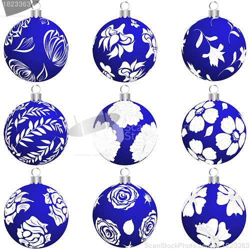 Image of christmas ball set